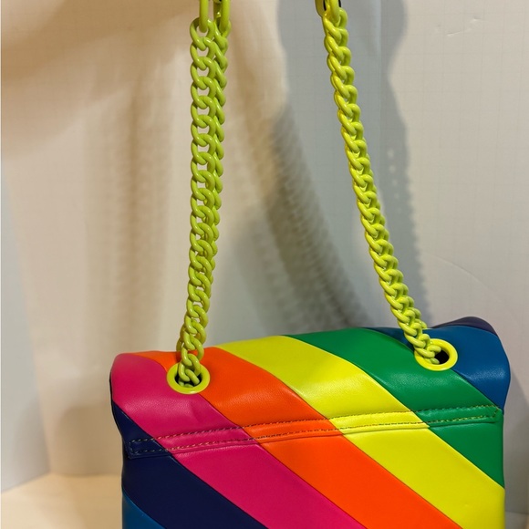 Kurt Geiger The Brixton Neon Rainbow Shoulder Bag - Picture 5 of 14